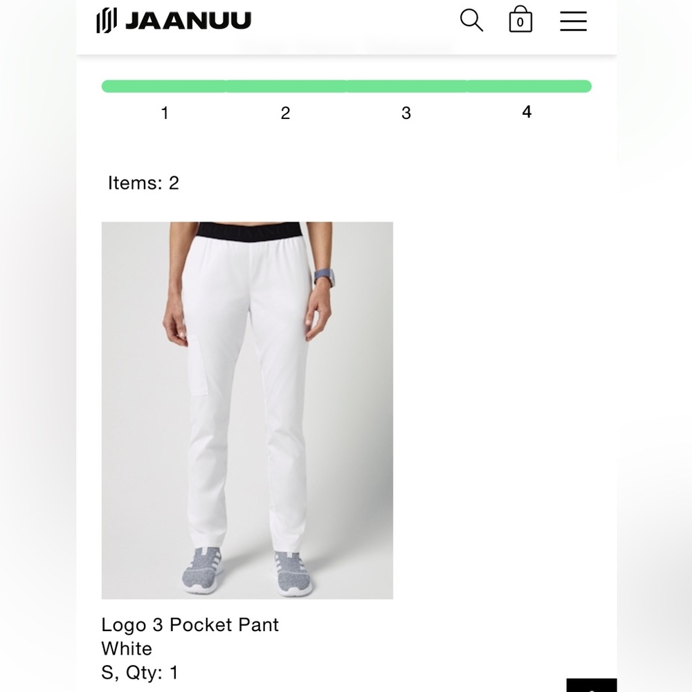 EUC, white Jaanuu Scrub pants-SIZE S